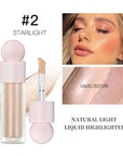 Liquid Highlighter Natural Glow For Face & Body, Cushion Applicator