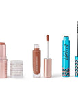 Josie Maran 3-Piece Color Makeup Kit - Argan Oil-Based Makeup Balm for Lips, Cheeks and Eyes, Hyaluronic Acid Lip Plumper & Argan Black Mascara (3 Piece Set)
