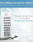 Ardell Seamless Extensions Refill Kit, Wispies, 32 Assorted Lengths, Customizable DIY Underlash Clusters for Natural Volume & Length, Knotless Design