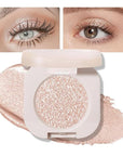 Glitter Shimmer Sparkle Eye Shadow Palette Makeup for Green Blue Eyes, Pearl White Silver Glitter Shimmer Metallic Holographic Multichrome Cream Iridescent Single Monochrome Eyeshadow Makeup
