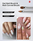 MelodySusie Nail Art Brushes Set,6pcs
