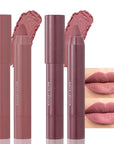 BINGBRUSH Lip Crayon Matte Longwear Lipstick Pack Set,Moisture Smooth Color Stick Ultimate Lip Crayon for Makeup Collection - Waterproof Velvet Lipgloss (2pcs 04#&07#, 2 Count (Pack of 1))