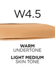L'Oreal Paris True Match Super-Blendable Foundation, Medium Coverage Liquid Foundation Makeup, W4.5, Light Medium, 1 Fl Oz