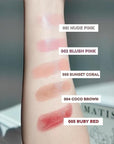 Lip Balm – Long-Lasting Hydration with Natural Color – Korean Beauty, Oasis Plant Complex, Silicone-Free, Vegan & Cruelty-Free Lip Care (005 Ruby Red)