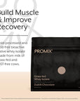 Promix Whey Protein Isolate Powder, Chocolate - 5lb Bulk - Grass-Fed & 100% All Natural - Post Workout Fitness & Nutrition Shakes, Smoothies, Baking & Cooking Recipes - Gluten-Free & Keto-Friendly