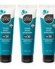 All Good Travel-Sized Sport Face & Body Sunscreen Lotion - TSA-Friendly, Camping, Backpacking - UVA/UVB Broad Spectrum SPF 30+, Water Resistant (1 oz)(3-Pack)