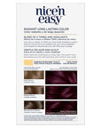 Clairol Nice'n Easy Permanent Hair Dye, 3RV Darkest Burgundy Violet Hair Color, Pack of 2