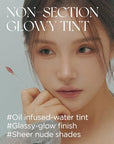 Non-Section Glowy Tint – 115 BARE RAW – Glass Lasting Transparent & Flexible Lip Makeup - Moisturizing Lip Stain for Glossy Finish – Buildable Lipstick for Fuller Looking Lip, 0.18 fl.oz.