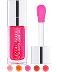 Plumping Lip Glow Oil,Hydrating Tinted Lip Oil Gloss,Transparent Toot Lip Oil Lipgloss,Long Lasting Moisturizing Glow Reviver Lip Care Oil,Lip Tint Stain Lipstain,Christmas Gift for Women(#015 Cherry)