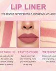 2-in-1 Antique Rose Lip Liner & Lipstick Set Kit for Women, Matte Lips Kit with Lip Liner Lip Stains Long Lasting Waterproof 24 Hour Lipstick and Lip Liners Combo Lipliners Pencil Set 04
