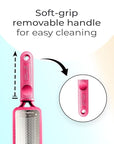 Microplane Colossal Foot File Scraper - The Original Stainless Steel Foot Rasp, Dead Skin/Callus Remover for Feet, Gentle Foot Scrubber, Pedicure Tools for Salon-Quality Foot Care, Pink