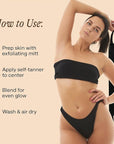 Self Tanner Back Applicator - Ultra Soft Sunless Tanning Applicator for the Perfect Streak-Free Fake Tan, Velvety Soft Tanning Lotion Applicators, Reusable, Use With Any Self Tan Product