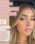 Glitter Shimmer Sparkle Eye Shadow Palette Makeup for Green Blue Eyes, Pearl White Silver Glitter Shimmer Metallic Holographic Multichrome Cream Iridescent Single Monochrome Eyeshadow Makeup