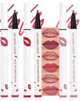 2Pcs Longwear Liquid Lip Liner Stain Marker Pen Set Long Lasting Waterproof, Mauve Dusty Pink Red Matte Permanent 24 Hour Lip Liner and Lipstick Combo, Color Stay Lipliner All Day, Lip Stains peel off