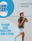 Fresh Kidz Roll On Deodorant for Kids and Teens - Baking Soda and Aluminum-free 24 Hour Protection for Sensitive Skin - Boys "Blue" 1.86 fl.oz.