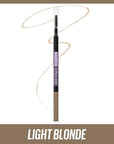 Maybelline Brow Ultra Slim Defining Eyebrow Makeup Mechanical Pencil With 1.55 MM Tip And Blending Spoolie For Precisely Defined Eyebrows, Light Blonde, 0.003 oz.