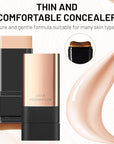 2 In 1- Luxury Anti-Wrinkle Foundation Stick, Korea Flawless Eraser Foundation Stick With Brush, Contour Stick Foundation Face Stick, Makeup Eraser Korean Foundation Stick (Ivory, 1pc)
