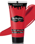 MEICOLY Devil Red Face Body Paint,2.37Oz Large Tube Water Based Washable Face Paint for Halloween Makeup,Cream Full Body Paint for Adults and Kids,Face Painting for Clown Joker Demon Vampire Spiderman