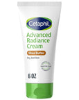Cetaphil Advanced Radiance Cream with Shea Butter, 6 oz, For Dry, Dull Skin, More Radiant Skin, 48 Hour Hydration, All Skin Tones & Types, Hypoallergenic, Fragrance Free