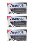 Asepxia Charcoal Cleansing Bar Soap. For Acne and Blackheads. Removes Impurities and Toxins. Helps Oily Skin. With Salycilic Acid. 4 Oz. Pack of 3