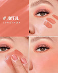 KIMUSE Soft Cream Blush Makeup, Liquid Blush for Dewy Finish