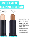 Kaely 2in1 Cream Bronzer Highlighter Stick,Face Shaping Contouring Shades Makeup,05