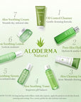 Aloderma Oil Controlling Facial Cleanser Made within 12 Hours of Harvest with Organic Aloe Vera - Clear Breakouts - Wintergreen to Help Purify & Deeeply Cleanse Pores - Calming Aloe Facial Wash, 3.5oz