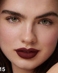 2-in-1 Deep Red Lip Liner & Lipstick Set Kit for Women, Matte Lips Kit with Lip Liner Lip Stains Long Lasting Waterproof 24 Hour Lipstick and Lip Liners Combo Lipliners Pencil Set 15
