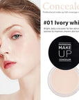 Kaely Pot Concealer Set,under Eye for Conceals Dark IVORY WHITE