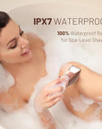 Bikini Trimmer for Women: Mirror Electric Shaver for Body Pubic Hair with LED Light, IPX7 Waterproof Portable Lady Facial Razor with Ceramic Blade,Rechargeable Body Groomer for Leg,Arm,Underarm