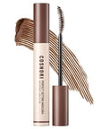 COSNORI Perfect Setting Waterproof Mascara Long&Curl 02 Cozy Brown – Long Lasting Smudge - Brown Mascara - Soft Definition for Blue & Green Eyes - K Beauty - 0.23fl oz (7ml)