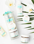 Pure Fiji Spa Gift for Women - Body Gift Box Include: Body Lotion 1Fl.Oz, Nourishing Exotic Oil 1 Fl.Oz, Body Butter 0.5oz & Sugar Rub 2oz, Scent White Gingerly