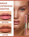 Double-end 2-in-1 Matte & Shimmery Lip Gloss Set, 3 PCS/Set (Set A, 3pcs)