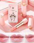 2PCS Thermochromic Lip Balm,Cat Paw Shaped Female