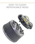 Microtouch Titanium Electric Head Shaver - Rechargeable Head and Face Shaver for Men, Cordless Razor, Hypoallergenic Wet/Dry Shaving, Precision Head Trimmer, Lithium Power, Battery Powered
