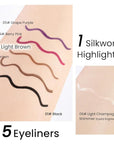 Kaely 1.5mm Light Brown Eyeliner Pencil, Gel Eye Liner Waterproof Smudge Proof, Long Lasting 16 Hour Wear, Vegan & Cruelty Free, 03