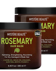 Rosemary Deep Conditioning Hair Mask for Dry Damaged Hair and Growth with Collagen Argan Oil - Rosemary Oil Leave in Conditioner aceite de romero puro y natural 8.5 fl oz x 2 Pack