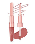 2-IN-1 Lip Liner and Lip Stain, High Pigmented Long Lasting Velvet Lip Tint, Well-Defined Lipliner, Weightless Waterproof Not Animal Tested, Matte Finish Makeup