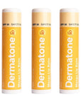 Dermatone Mango Lip Balm Stocking Stuffer | Moisturizing Lip Care | Soothe & Replenish Dry & Chapped Lips | Aloe, Vitamin E | SPF 30 | 3-Pack (Mango, 0.15oz sticks)