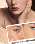 Foundation Stick, 2 in 1 Dual-Ended Eraser Contour Stick with Brush, Tinted Moisturizer, Beauty Balm Skin Tint, Concealer Foundation Sticks for Face Makeup, Sheer to Medium Coverage, Dewy Finish (#05)