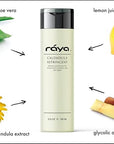 RAYA Calendula Astringent with AHA 6 oz (G-206) | Glycolic Facial Toner for Combo and Partially Oily Skin Prone to Break-Outs | Helps Normalize pH and Fight Bacteria | Made with Alpha Hydroxy Acids