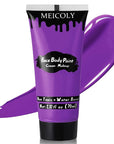 MEICOLY Purple Cream Face Body Paint,2.37Oz Large Tube Water Based Non-Toxic Full Body Paint for Adult and Kids,Highly Pigmented Face Painting for Halloween SFX Special Effects Ursula Cosplay Makeup