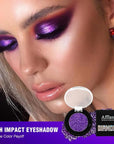 Purple Glitter Eyeshadow, High Impact Diamond Shimmer Eyeshadow Lavender Sparkle Makeup, High Pigment Long Lasting Fine Pressed Eye Glitters/Highlighter, Waterproof Violet Eye Shadow Palette, Vegan