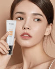 SPF 50 Tinted Sunscreen, Face Sunscreen Hydrating Sun Essence, Lightweight Concealer Sunscreen, Travel Size Against UVA and UVB Sun Protection, Ivory 50ml / 1.7oz