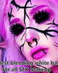 Go Ho White Face Paint,Washable Formula Face Paint Stick,Non-toxic Full-coverage Cream to Powder White Face Body Paint for Halloween Cosplay Zombie Skeleton Clown Goth Makeup