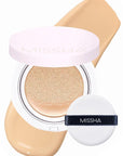 MISSHA Magic Cushion Foundation No.23 Natural Beige for light with neutral skin tone - Flawless Coverage, Dewy Finish, Easy Application for All Skin Types