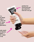 b.tan Self Tan Remover & Body Wash | Erase Tan Repeat - 2-in-1 Exfoliator Scrub and Body Wash, Sunless Tan Eraser, 8 Fl Oz