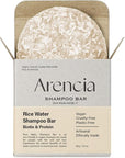 ARENCIA Rice Water Shampoo Bar for Hair Growth & Strengthening, All Natural Formula with Biotin & Protein