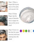 White Hair Color Wax, Natural Hairstyle Wax 4.23 oz, Temporary Hairstyle Cream for Party, Cosplay, Halloween, Daily use, Date, Clubbing (White)