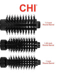 CHI 3-in-1 Round Blowout Brush, Hair Dryer Brush For Smooth, Frizz-Free Hair, 3 Interchangeable Brush Heads & Adjustable Heat Settings